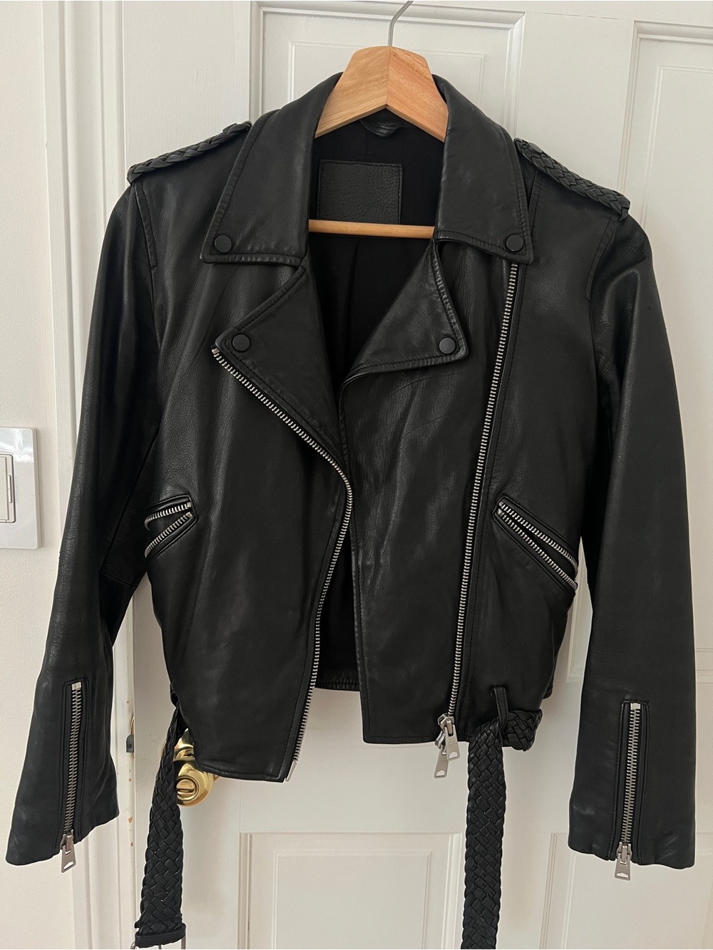 All Saints Leather Jacket, Genuine Leather